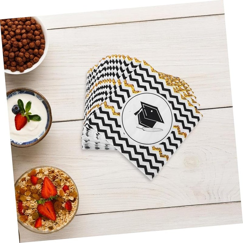 مناديل ورقية للكوكتيل للتخرج 100 قطعة مناشف ورقية لتزيين الحفلات - Image 5